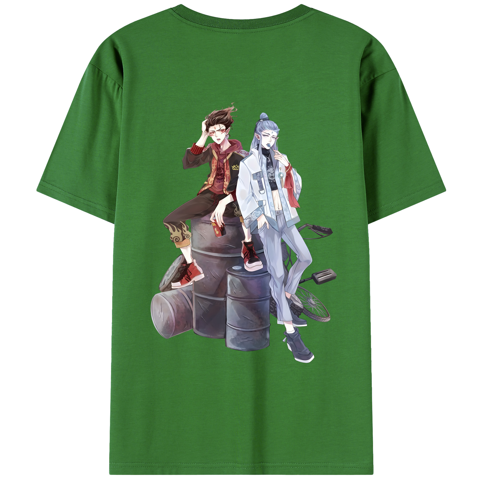 （画像用） Ne Zha 2 ナタ 魔童の大暴れ レディース半袖Tシャツ(バックプリント)
